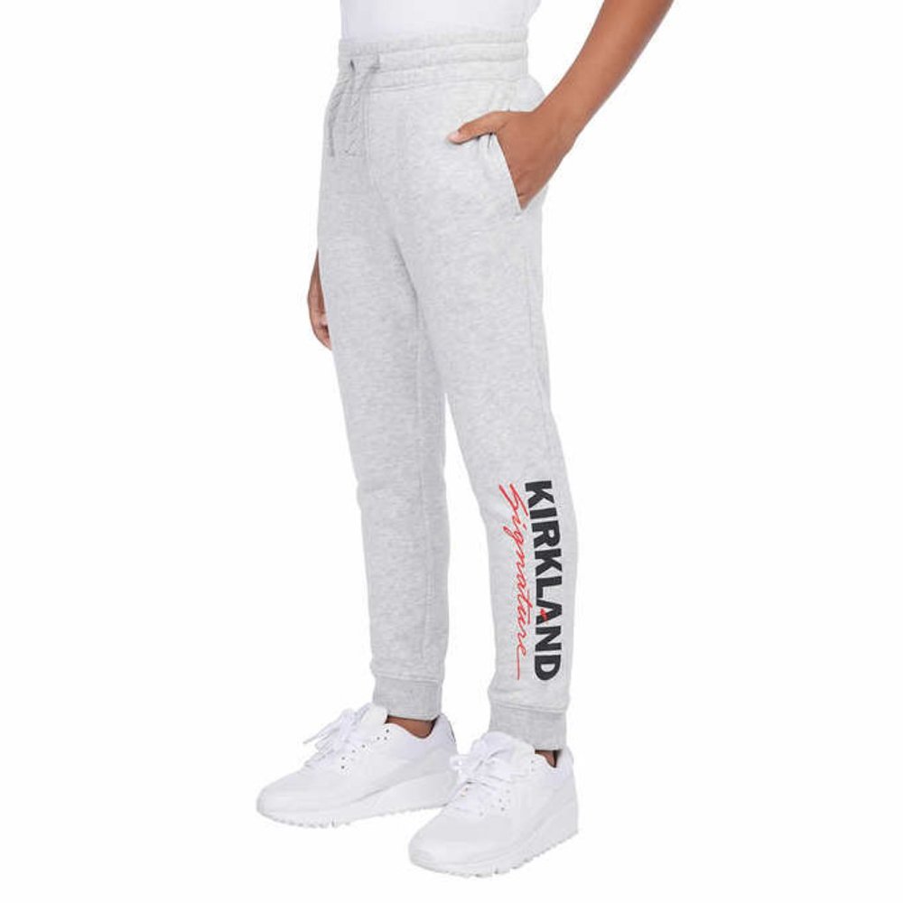 Kirkland Signature Gray Youth Unisex Logo Joggers
